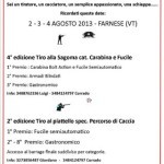 FARNESE (VT): 4° edizione Tiro alla Sagoma cat. Carabina e Fucile